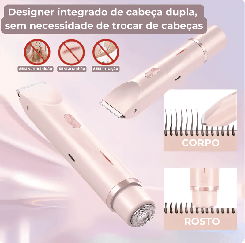 Depilador PRO 2 em 1 - Corporal e facial