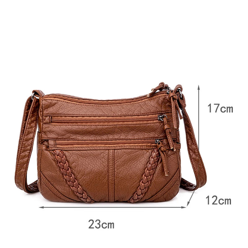 Top Selling Women Messenger Bags Matching-all Leather Feeling PU Shoulder Bags Fashion Gift for Girls & Middle Aged Female