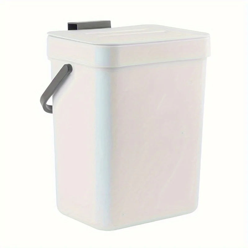 Space-Saving Quiet-Close Trash Can - 3/5L, Eco-Friendly Sealed Bin For Kitchen & Office, No Electricity Needed