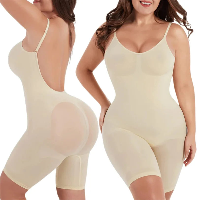 New Hot Bodysuits Full Coverage Shapewear Thigh Slim Body Suit Low Back Body Shaper Backless Jumpsuit Seamless Shapers Slimmer