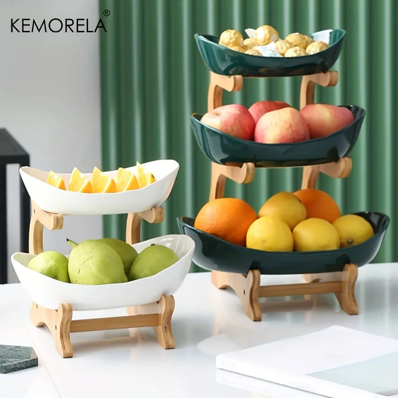 2/3 Layer Fruit Plate Home Living Room Plastic Snack Dish Creative Modern Dried Fruit Basket Candy Dish Cake Stand Salad Bowl