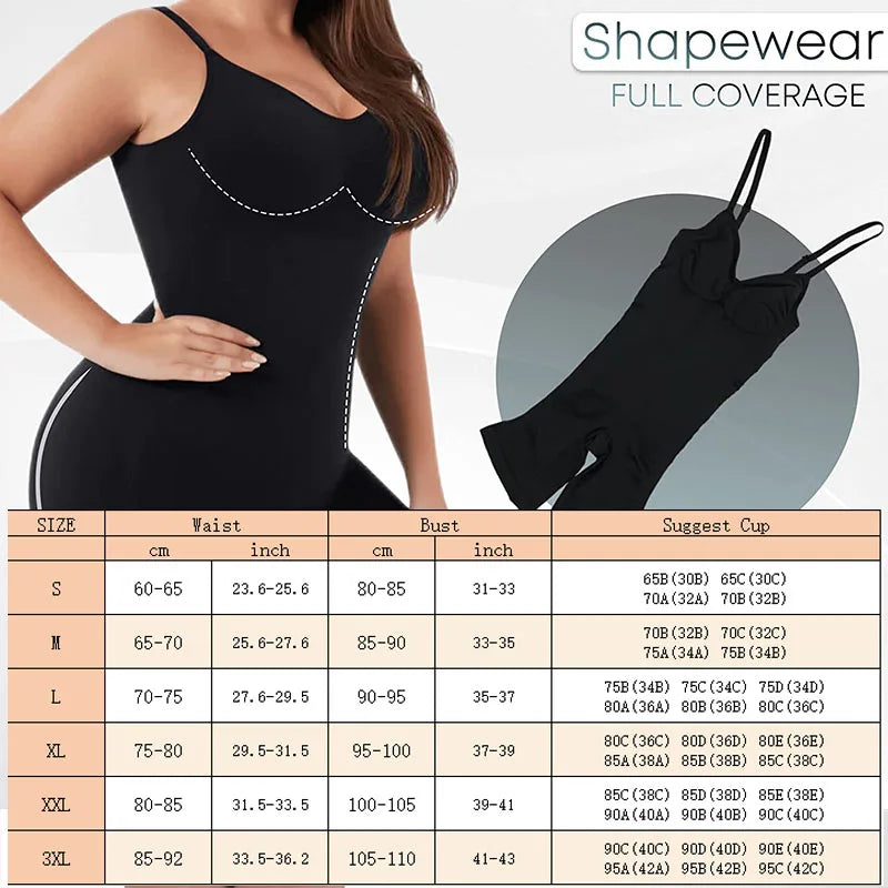 New Hot Bodysuits Full Coverage Shapewear Thigh Slim Body Suit Low Back Body Shaper Backless Jumpsuit Seamless Shapers Slimmer