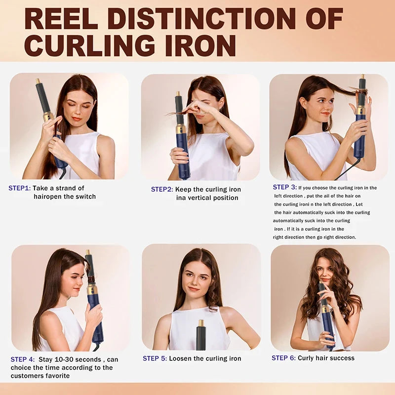 5 in1 Curling Iron New Hair Dryer Multi Hair Styler Hair Straightener With Hair Brush Hairdryer For Hair Dryer Hair Multi Styler