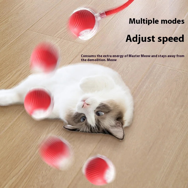 Rechargeable Cat Toys Interactive Smart Pet Interaction Automatic Rolling Ball Toy Accessories for Cats Electric Dog Ball Things