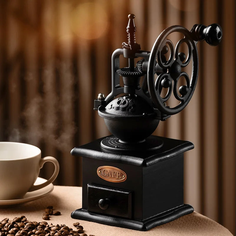 GIANXI Retro Manual Coffee Grinder Portable Ferris Wheel Coffee Bean Grinder Professional Handmade Coffee Accessories