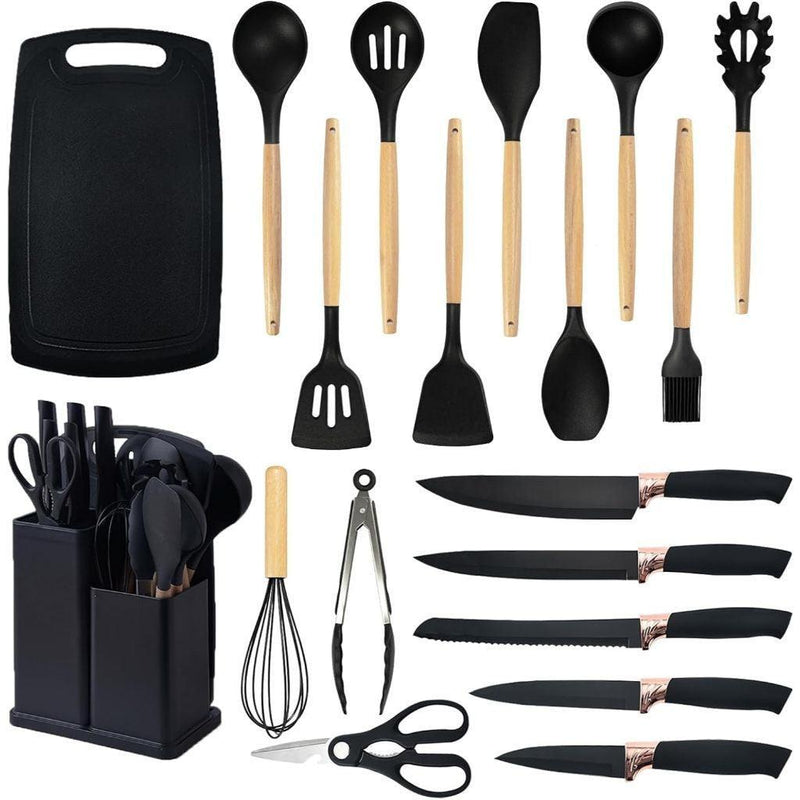 Kit Cozinha •  Panelas + Jogo de Utensílios (30 itens)