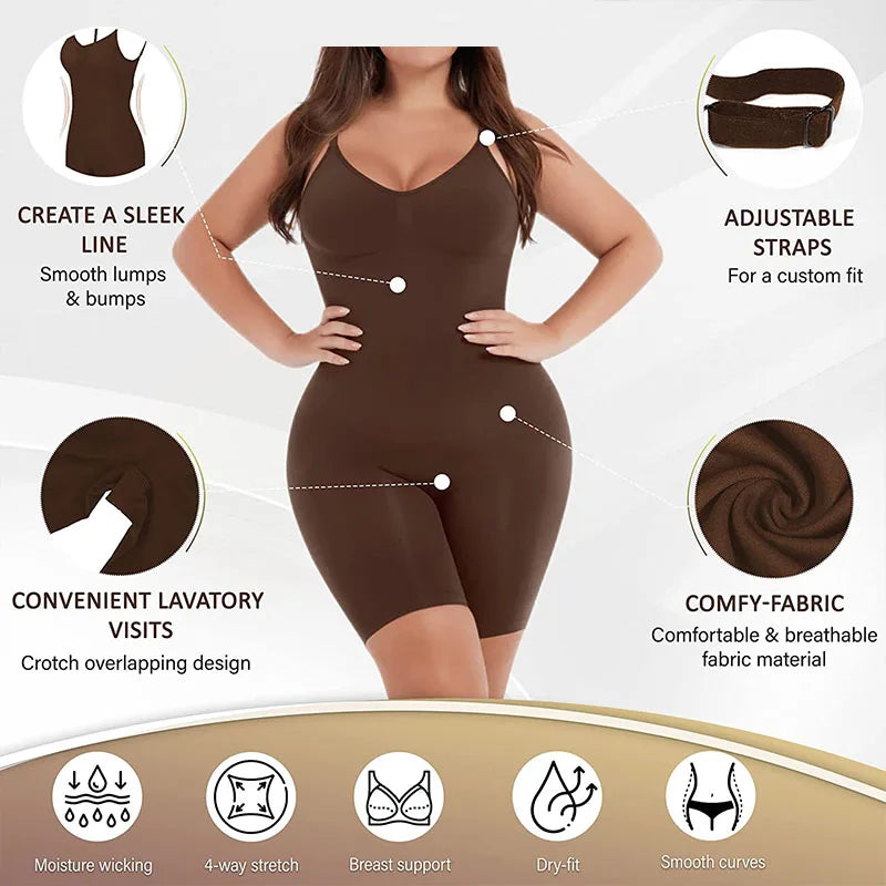 New Hot Bodysuits Full Coverage Shapewear Thigh Slim Body Suit Low Back Body Shaper Backless Jumpsuit Seamless Shapers Slimmer