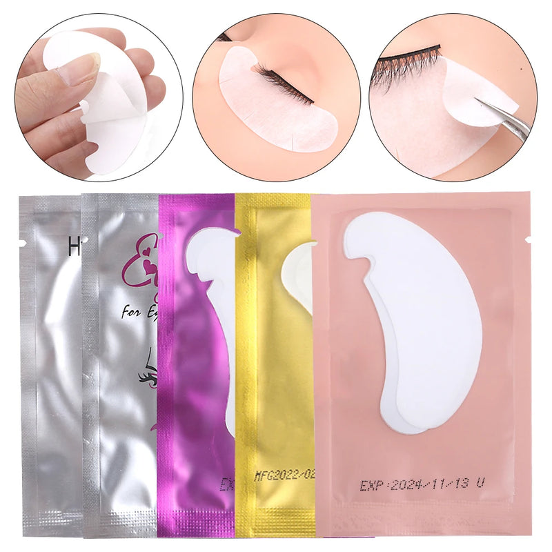 150 Pairs U Shape Notch Natural Eyelash Hair Extension Pad Set Collagen Aloe Hydrogel Eye Patch Eyelash Extension Mat Gel Set