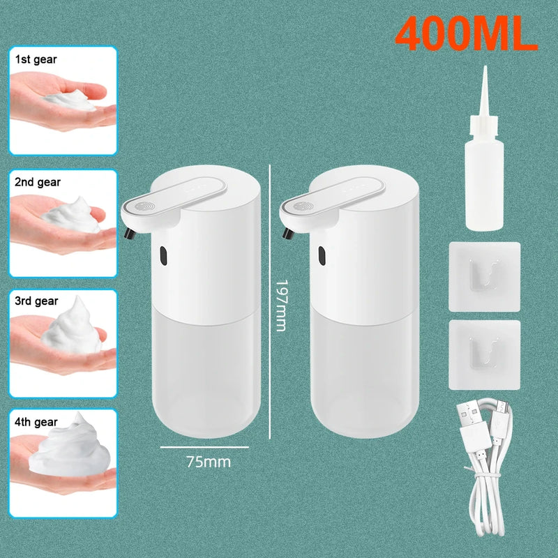 Automatic Soap Dispenser Touchless Sensor Foam Type-C Charging High Capacity Smart Liquid Soap Dispenser with Adjustable Switch