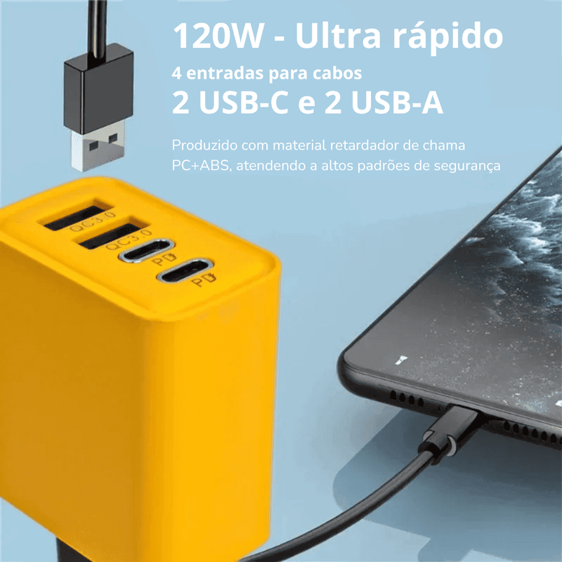 Carregador Celular Ultra Rápido - 120W